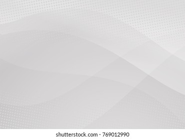 white halftone background with abstract wave