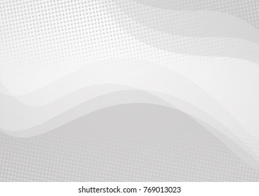 white halftone background with abstract wave