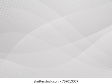 white halftone background with abstract wave