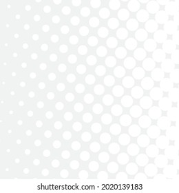 Weißer Halbton-Hintergrund. Weißer Polka-Punkt. Halftone Muster. Vektorgrafik.
