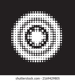 White Halftone Background. Vector Shape. Abstract Shape. Texture Dots. Dot Illustration. Circle Shape. Gradient Grunge. Round Modern. Design Gradation.