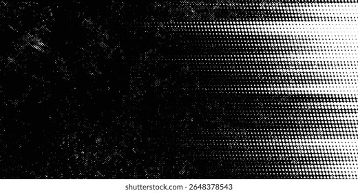 White halftone banner template design with abstract speed lines style. Halftone white color pattern with dots and grunge texture background. Pop art comic with sporty style with white and black dots.