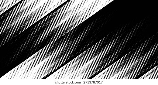 Diseño de Plantilla de Anuncio semitono blanco con estilo de líneas de velocidad abstractas. Patrón de color blanco semitono con puntos y fondo de textura grunge. Cómic de arte Pop con estilo deportivo con puntos blancos y negros