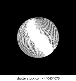 White Halftone Black Background Logo Design Stock Vector (Royalty Free ...