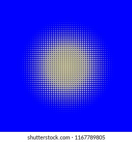 White halftone circles, dots pattern, vector, grunge. Comic texture background. Monochrome half-tone. Circle halftone Dots, white and blue geometric gradient for pop art designs.