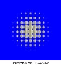 White halftone circles, dots pattern, vector, grunge. Comic texture background. Monochrome half-tone. Circle halftone Dots, white and blue geometric gradient for pop art designs.