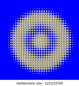 White halftone circles, dots pattern, vector, grunge. Comic texture background. Monochrome half-tone. Circle halftone Dots, white and blue geometric gradient for pop art designs.