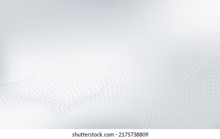 White halftone dots on gray background. Vector bright design.