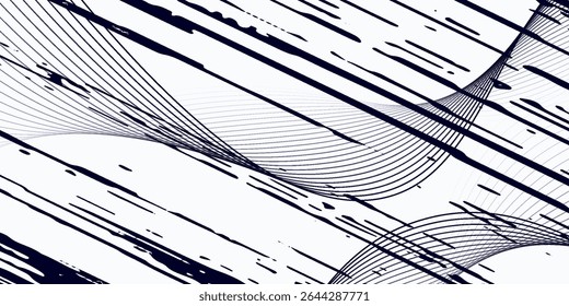 Weiße Rasterpunkte Muster blaue Farbe Farbverlauf Grunge Textur Hintergrund. Punkte und Linien Pop Art Comic Stil Vektorgrafik