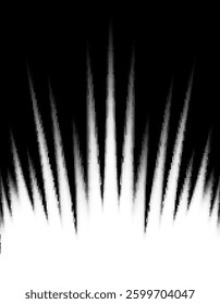 White halftone explosion. Sunrise rays background. Starburst halftone poster with gradient sun rays pattern.