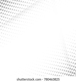 white halftone geometric concept background. vector abstract design. Decorative web layout or poster, banner.