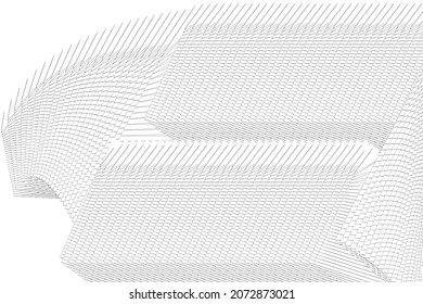 Color de fondo abstracto de líneas de semitono blancas, textura de diseño vectorial moderno.