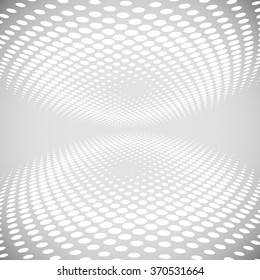 White Halftone On Gray Background