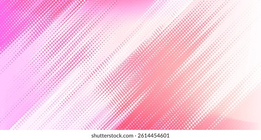 white halftone on pink gradient background. Vector dotted sparkles or halftone shine pattern texture Pop Art Style Background.