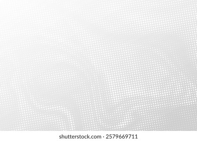 White Halftone Pattern Background. Abstract Technology Banner. Modern Business Wallpaper. Vector Illustration