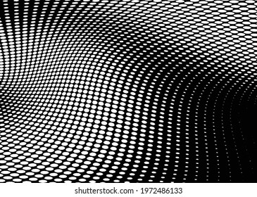 White halftone texture on black background