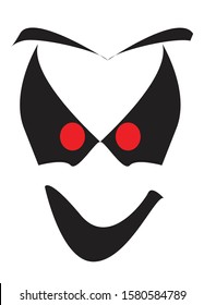 A white Halloween ghost face isolated over a white background