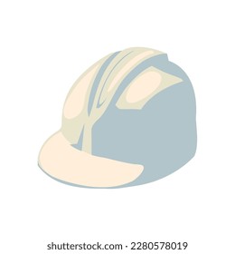 white halmet design isolated icon