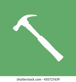 White hammer icon vector illustration