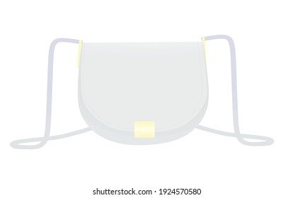 Weiße Handtasche. Vektorgrafik