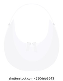 Weiße Handtasche. Vektorgrafik