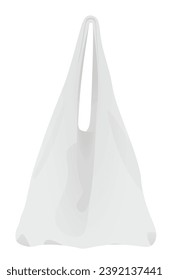 Bolsa de mano blanca. ilustración vectorial