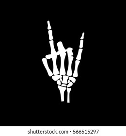 White Hand Bone Show Hand Sign Stock Vector (Royalty Free) 566515297 ...