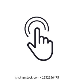 White hand cursor pointer icon. Flat version vector illustration. Stock vector illustration