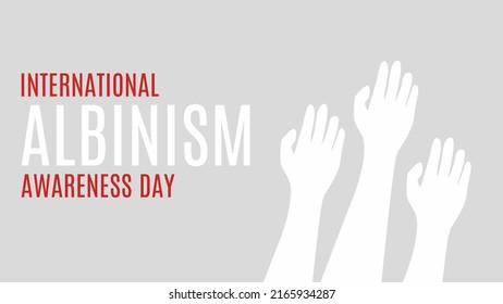 weiße Handzeichnung mit Text. geeignet für den internationalen Tag des Albinismus-Bewusstseins