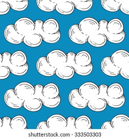 Collection Cute Lovely Kawaii Clouds Doodle Stock Vector (Royalty Free ...