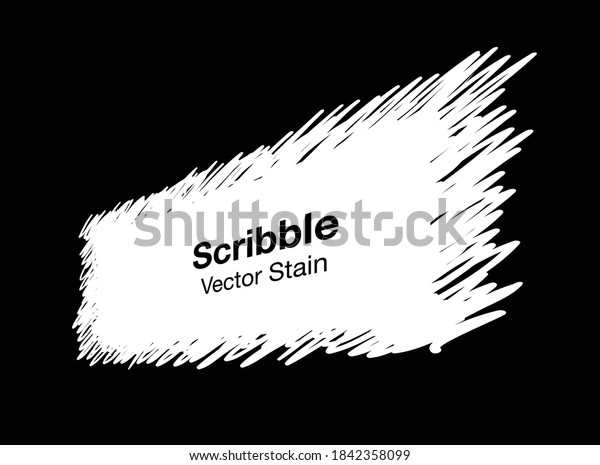 White hand drawn scribble pencil rectangle shape. Sale\
banner. Scratch pen line sketch. Brush stroke stain. Vector design\
elements. 