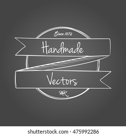 White Hand Drawn Stamp Logo