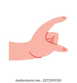 icono de gesto humano de mano blanca