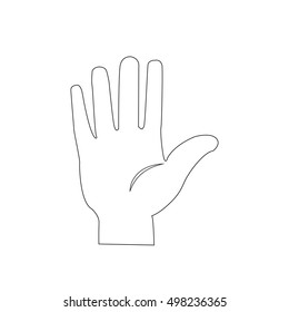 White hand icon