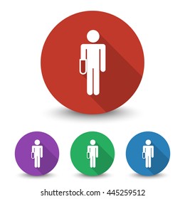 White Hand icon in different colors set
