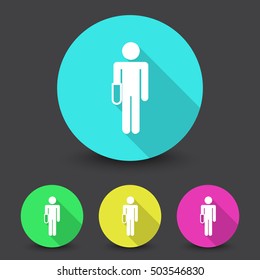 White Hand icon in different colors set