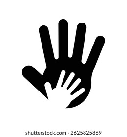 White hand icon help on black