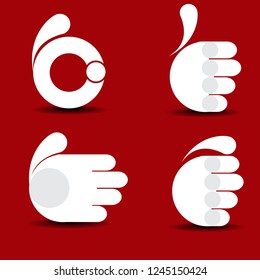White hand logo