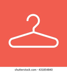 White hanger icon vector