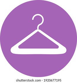 White hanger, illustration, vector on white background.