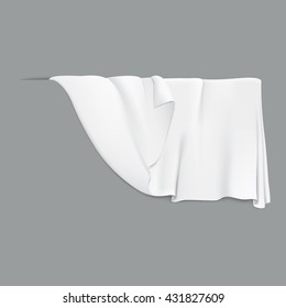 White hanging cloth. For the covered of the part of illustrations