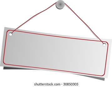 White hanging label with copy space for your text , vector - Powered by Shutterstock - Get 15% off with code: PIKWIZARD15