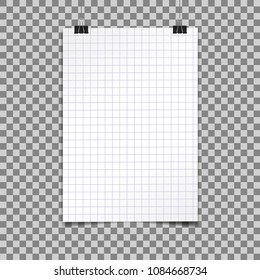 White hanging papers - stock vector