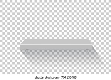 White Hanging shelf at Transparent Effect Background 
