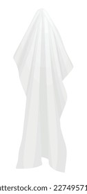 White hanging towel. vector illustration