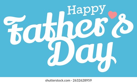 White Happy Father’s Day Typography Vector