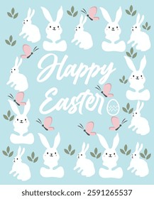 White happy easter when new life born