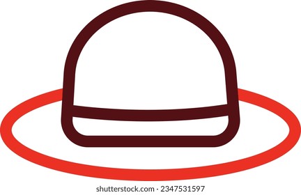 White Hat Glyph Two Color Icon For Personal And Commercial Use.
