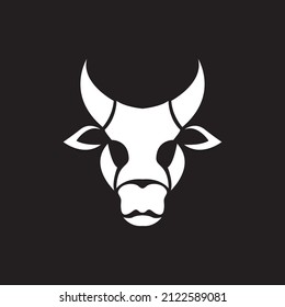 white head isolated cow scare logo design, vector graphic symbol icon illustration creative idea