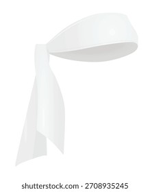 White head scarf. vector illustration